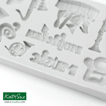 Miniature Music Set Silicone Mould