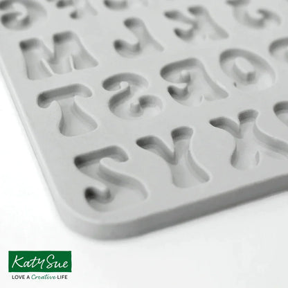 Fun Font Alphabet and Numbers Silicone Mould Set of 2