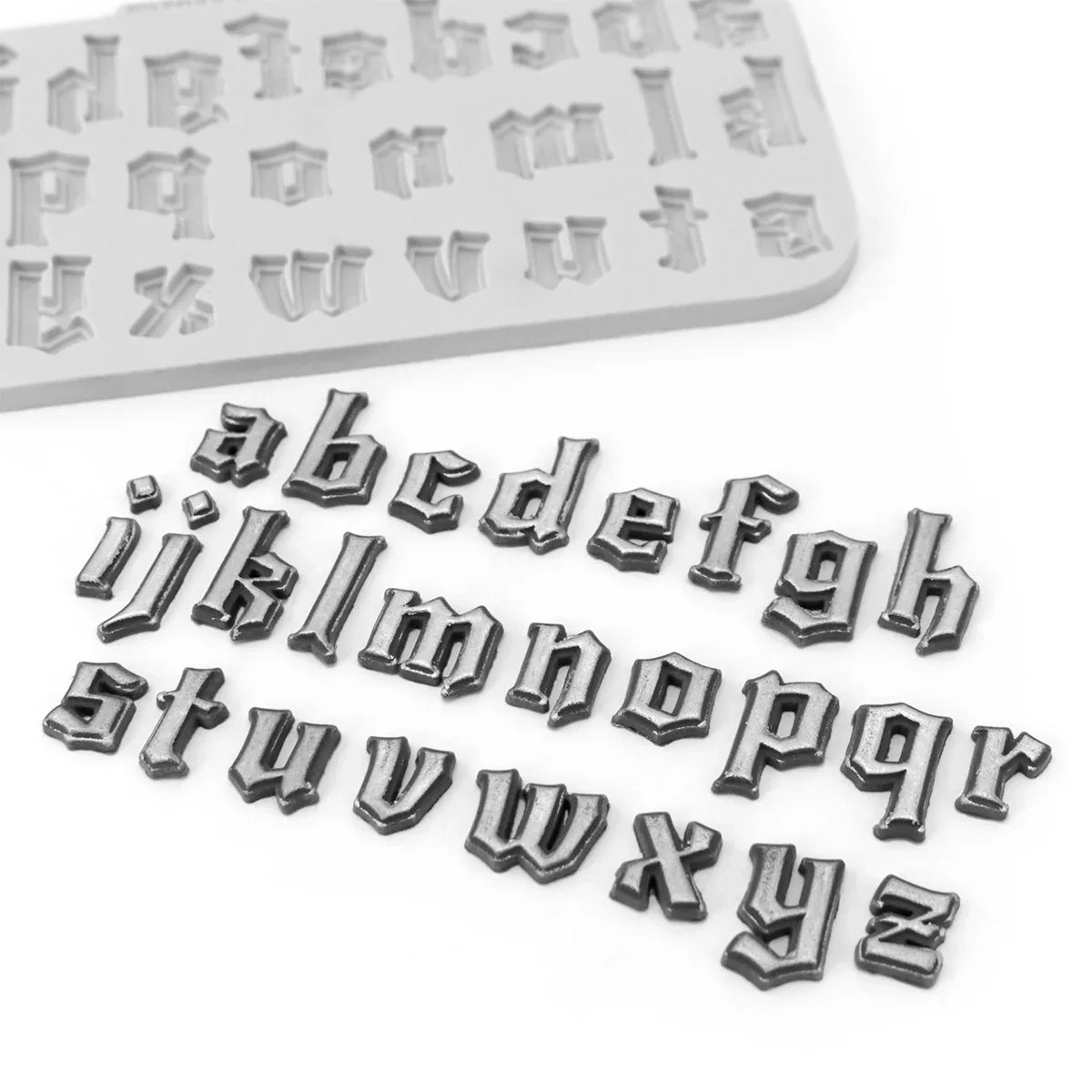 Moule en silicone alphabet minuscule police gothique
