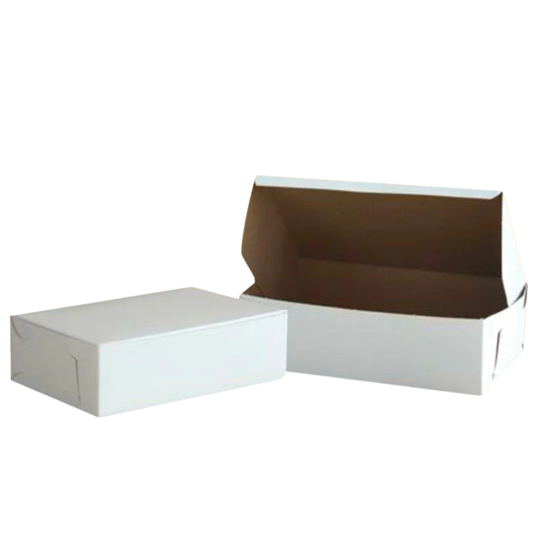 8" x 5.5" x 2.5" White Cake Box