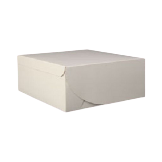 Boîte à gâteau blanche 35,5 cm x 35,5 cm x 15 cm