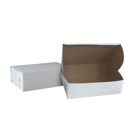 Boîte à gâteau pour quart de plaque blanche