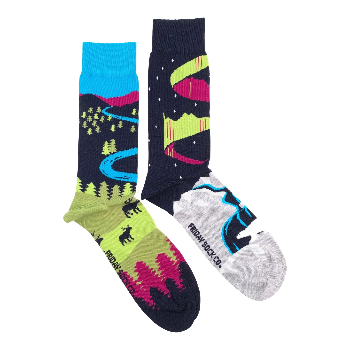 Friday Sock Co Men's Northern Canada Landscape Socks