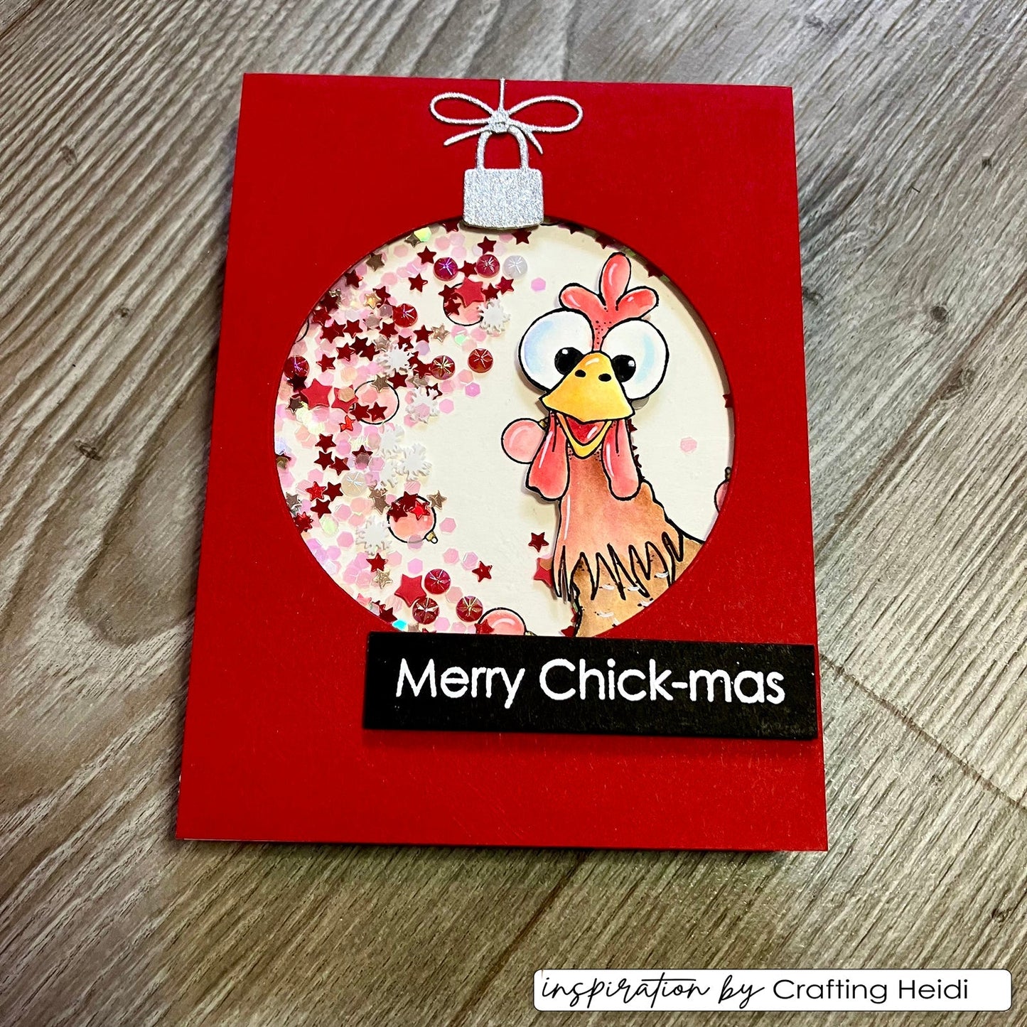 Vaessen Creative • Tampons transparents Poulets de Noël 2 10 pcs