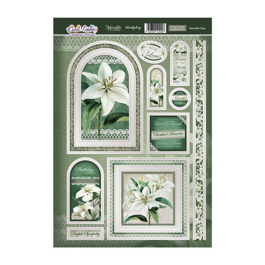 Heartfelt Lilies Card Topper Sheet