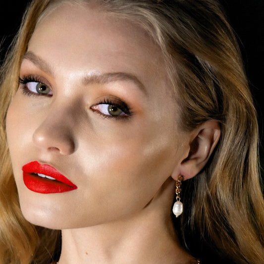 Boucles d'oreilles pendantes CATH en perles de culture d'eau douce