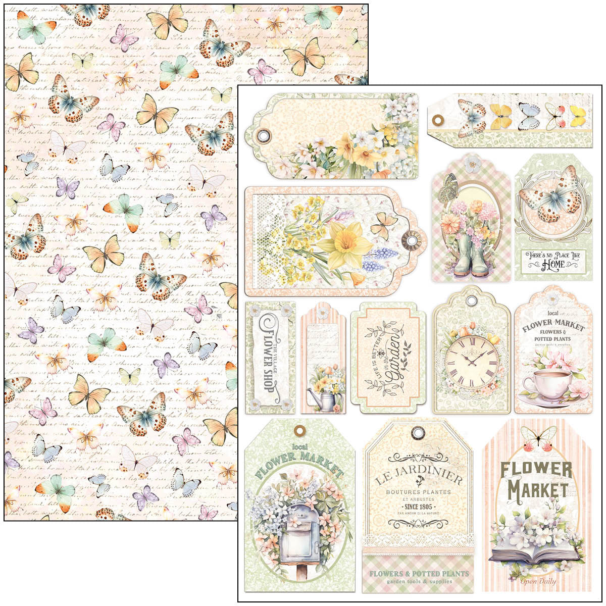 Bloc créatif de fleuriste A4 9 feuilles/paquet