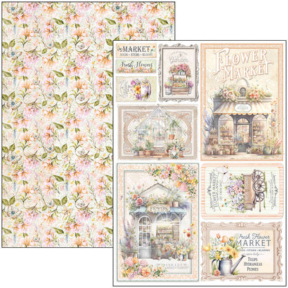 Bloc créatif de fleuriste A4 9 feuilles/paquet