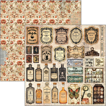 Cabinet Of Curiosities Pad 8"x8" 12/Pkg
