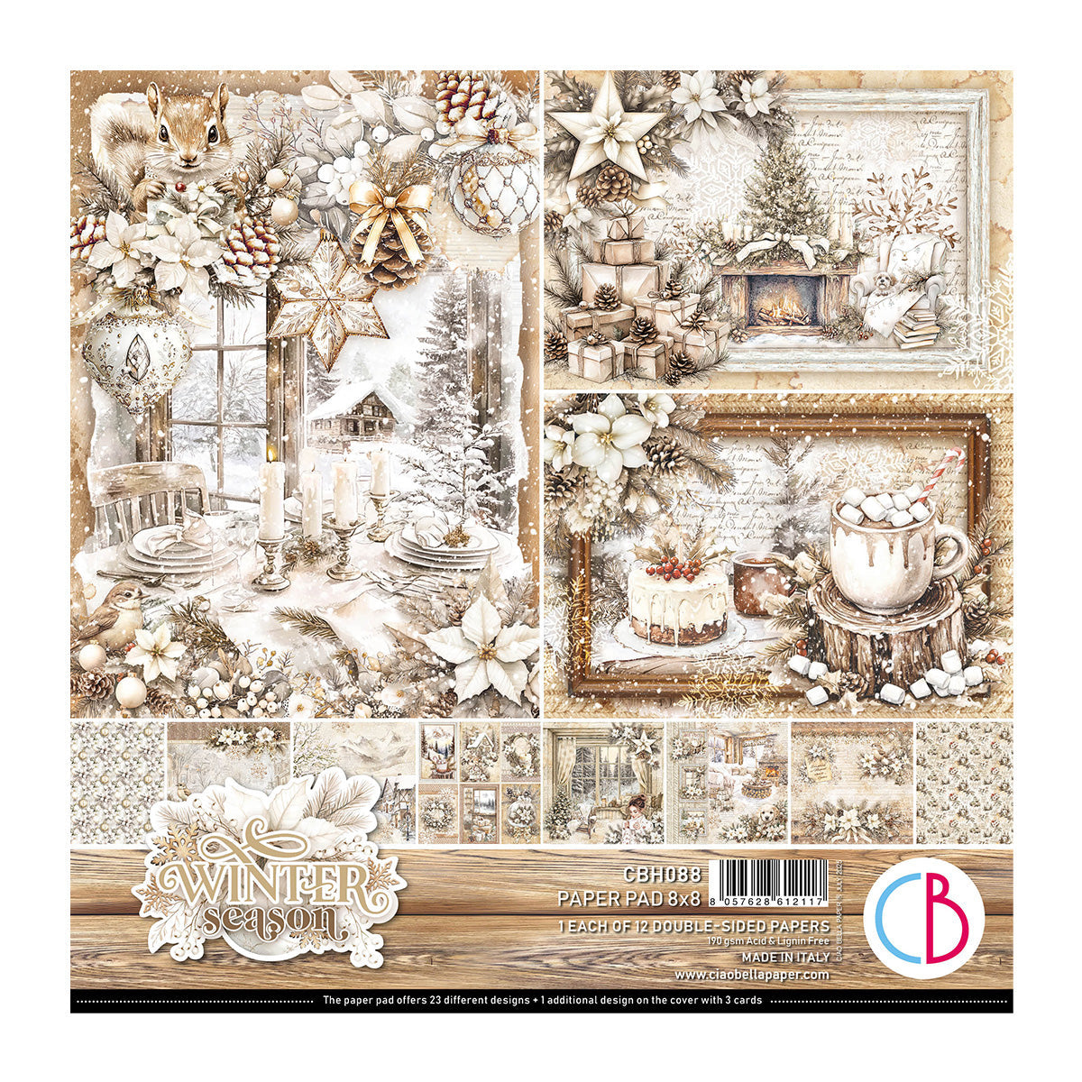 Winter Season Pad 8"x8" 12/Pkg