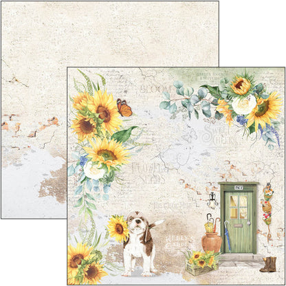 Ciao Bella Farmhouse Garden Paper Pad 12"x12" 12/Pkg