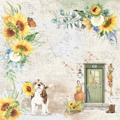 Ciao Bella Farmhouse Garden Paper Pad 12"x12" 12/Pkg