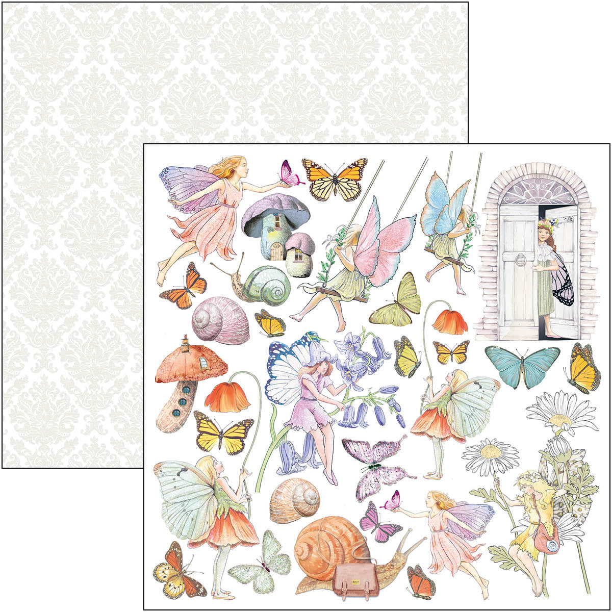 Ciao Bella Enchanted Land Paper Pad 12"x12" 12/Pkg
