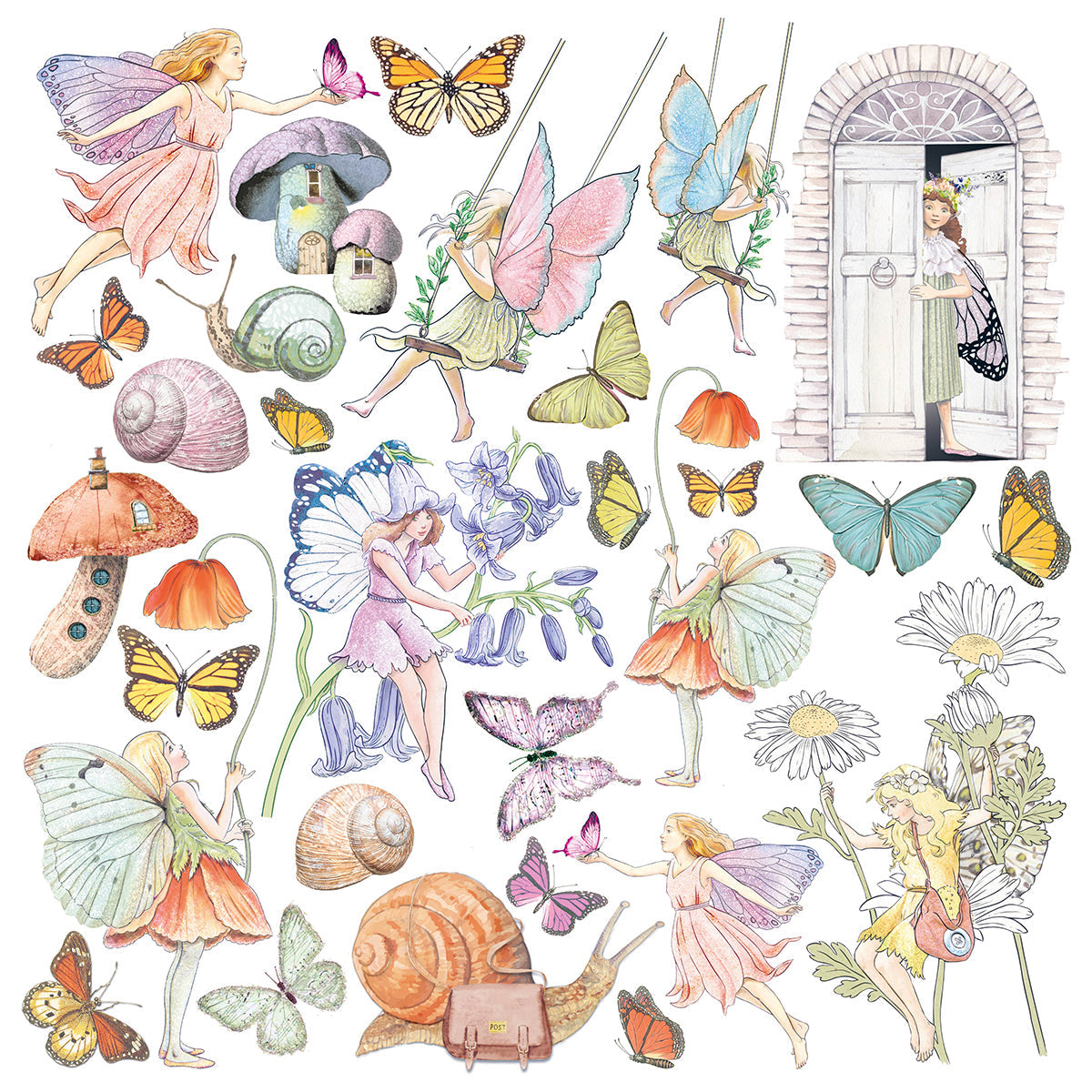 Ciao Bella Enchanted Land Paper Pad 12"x12" 12/Pkg