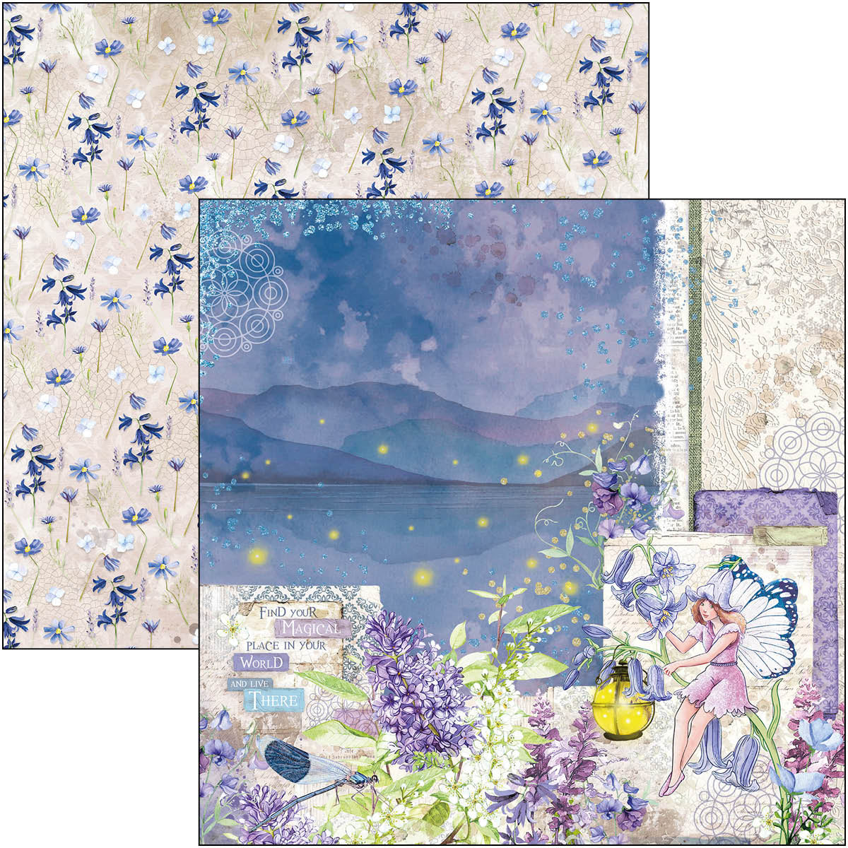 Ciao Bella Enchanted Land Paper Pad 12"x12" 12/Pkg