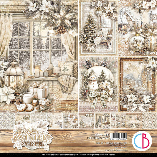 Winter Season Paper Pad 12"x12" 12/Pkg