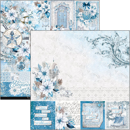 Elegance of Blue Paper Pad 12"x12" 12/Pkg