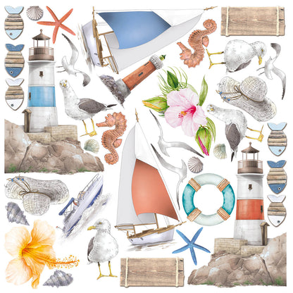 Ciao Bella Summer Breeze Fussy Cut Pad 6"x6" 24/Pkg