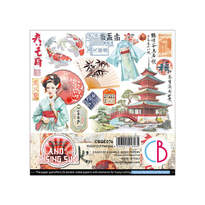 Land Of The Rising Sun Bloc de Papiers à Découper 15x15cm 24 feuilles/paquet