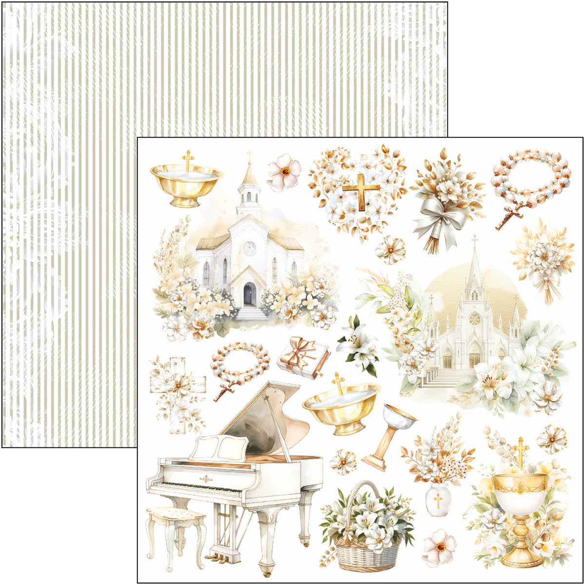 Bloc de papiers à découper Blessing Day 15x15cm 24 feuilles/paquet