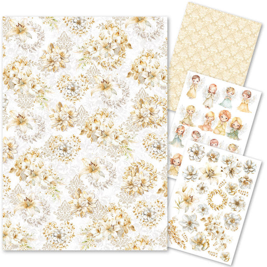 Rice Paper A4 MIXED 4/Pkg Blessing Day