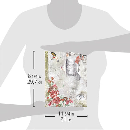 Ciao Bella Rice Paper A4 Frozen Garden