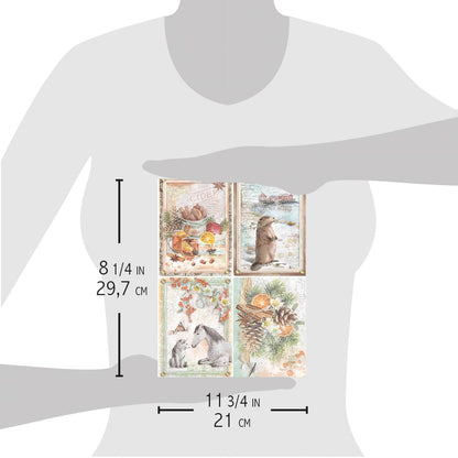 Ciao Bella Rice Paper A4 The Gift of Love Cards
