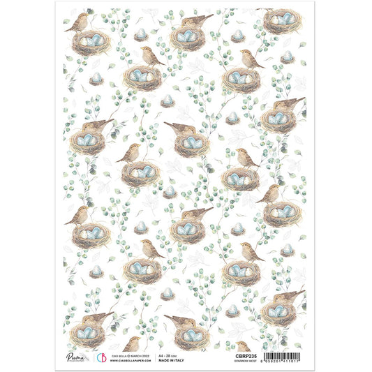 Ciao Bella Papier de Riz A4 Nid de Moineau