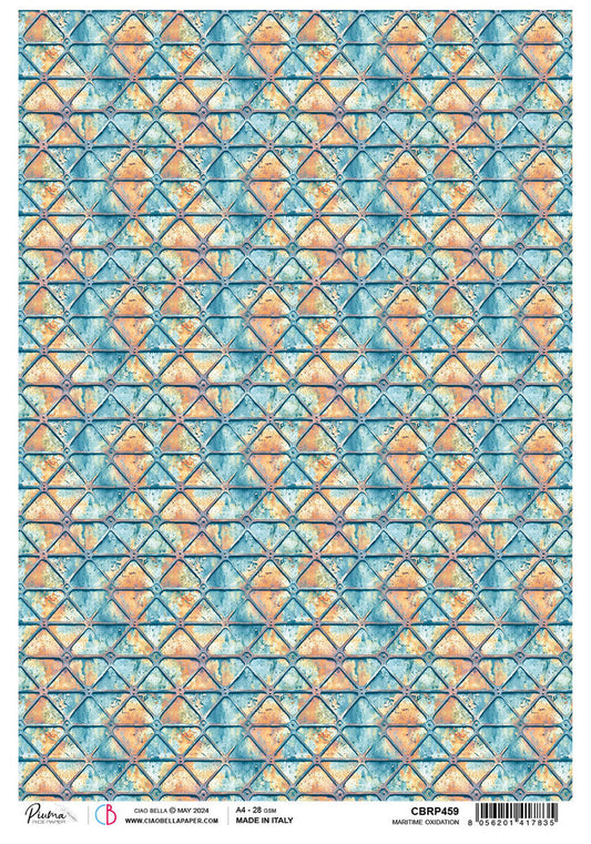 Rice Paper A4 Maritime Oxidation - 5 Sheets