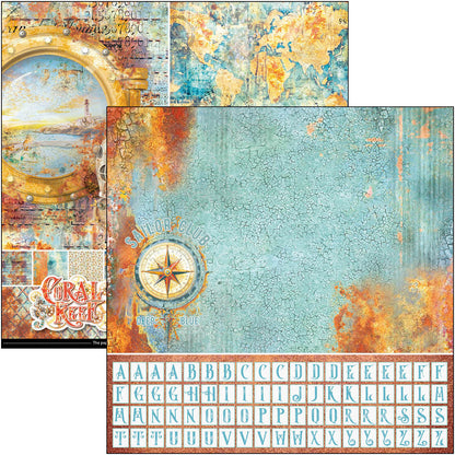Coral Reef Patterns Pad 12"x12" 8/Pkg