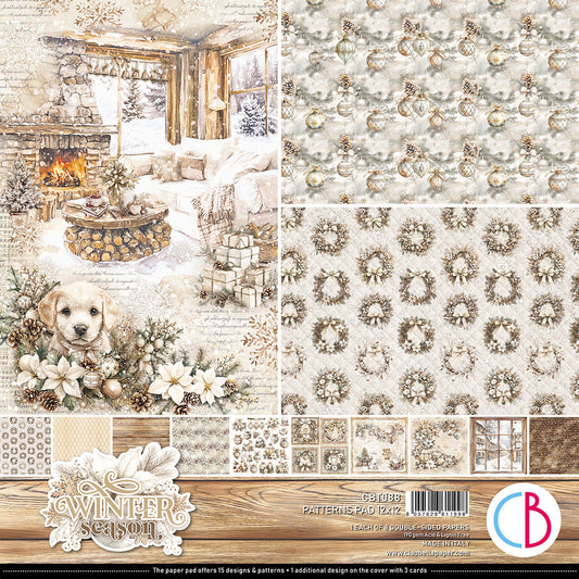 Winter Season Patterns Pad 12"x12" 8/Pkg