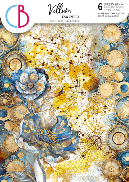 Vellum Celestial Paper Patterns A4 6/Pkg