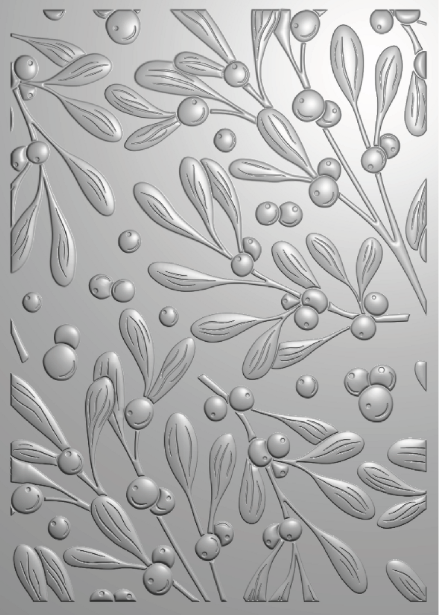 Crafter’s Companion 3D Embossing Folder 5”x7” - Elegant Mistletoe