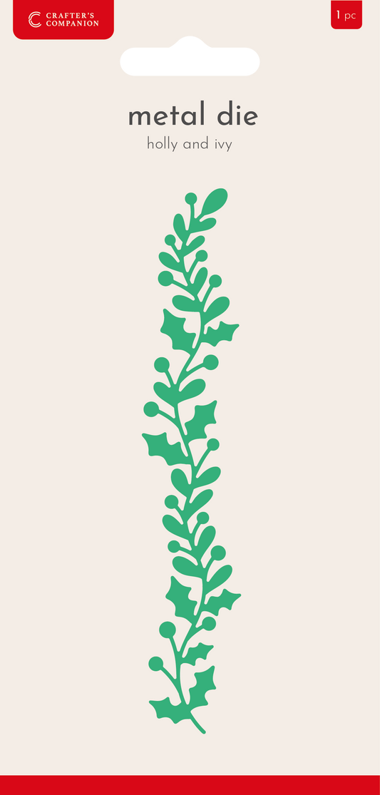 Crafter’s Companion Metal Die - Holly and Ivy