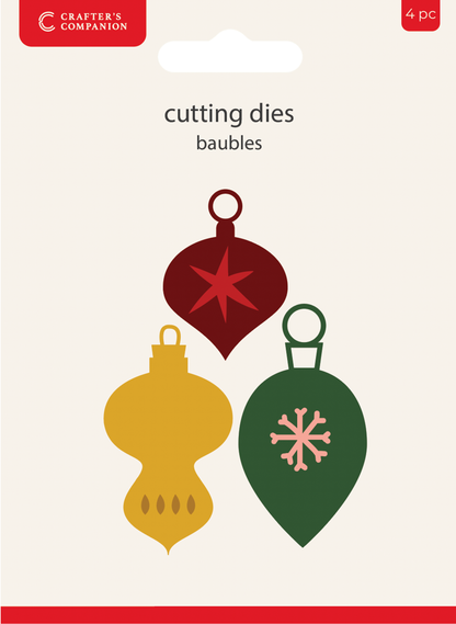Crafters Companion Metal Die Christmas Embellishment - Baubles