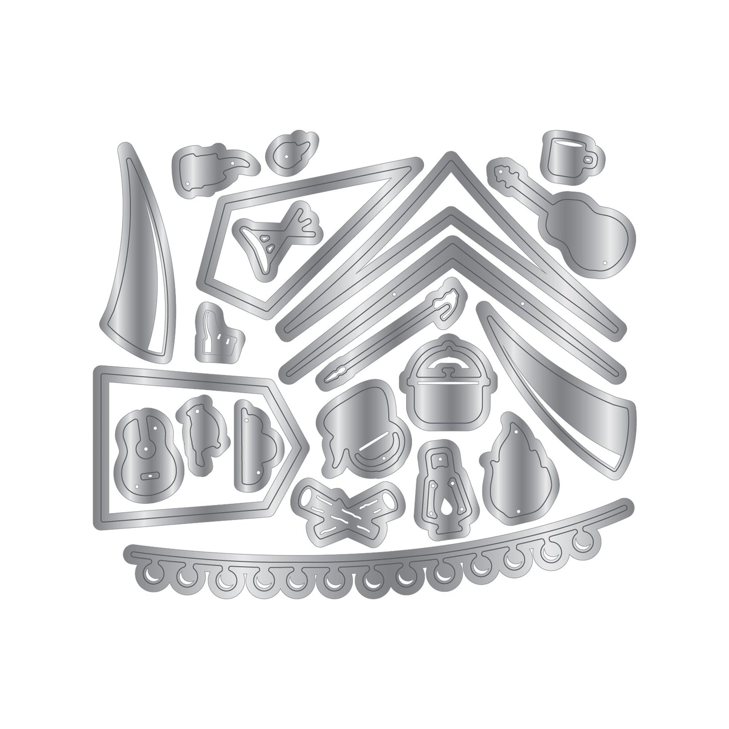 Crafters Companion The Great Outdoors Metal Die Set - Around the Campfire