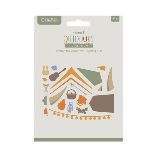 Crafters Companion The Great Outdoors Metal Die Set - Around the Campfire