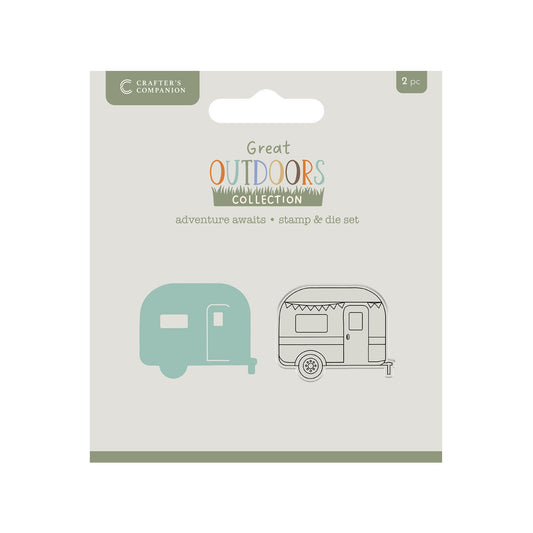 Crafters Companion Le set tampons et matrices The Great Outdoors - L'aventure vous attend