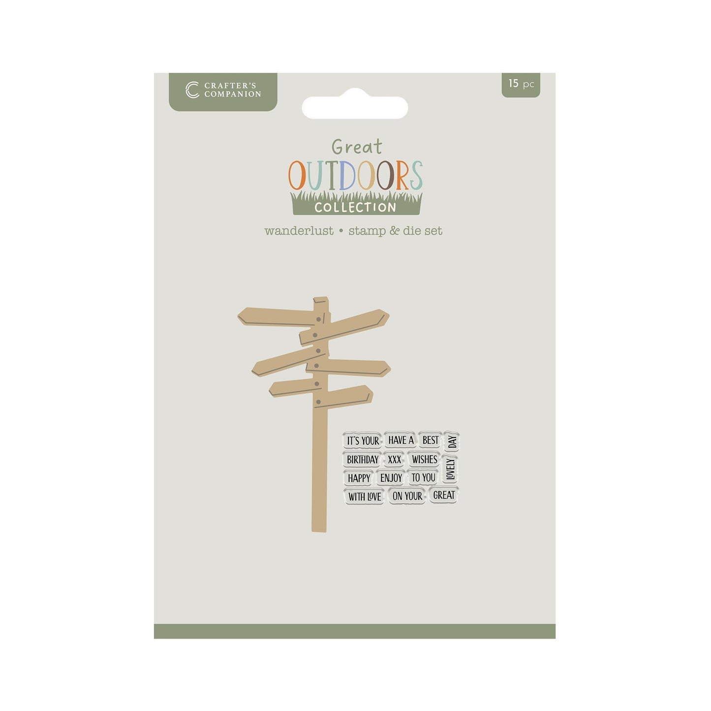 Crafters Companion The Great Outdoors Stamp & Die Set - Wander Lust