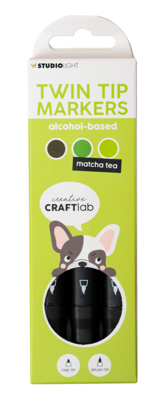 Feutre à alcool CCL Matcha Tea Essentials 48x152x13mm 3 pièces n°10
