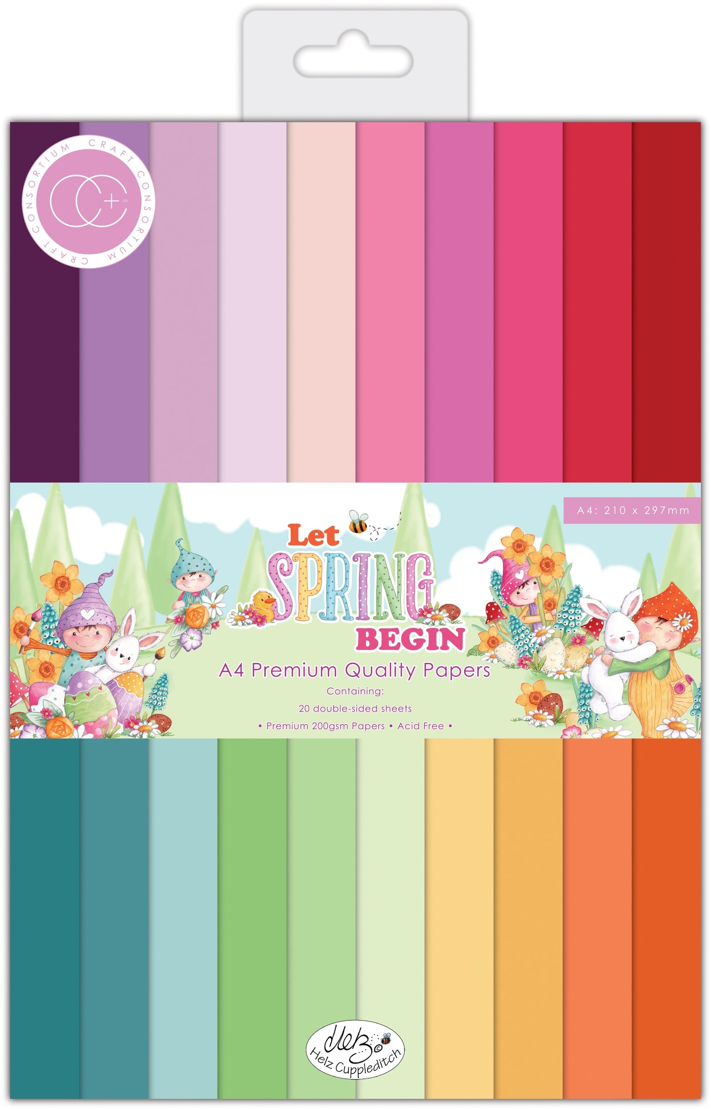 Craft Consortium Que le printemps commence - Bloc de papier A4