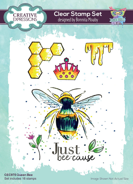 Creative Expressions Bonnita Moaby Queen Bee Set de Tampons Transparents A5