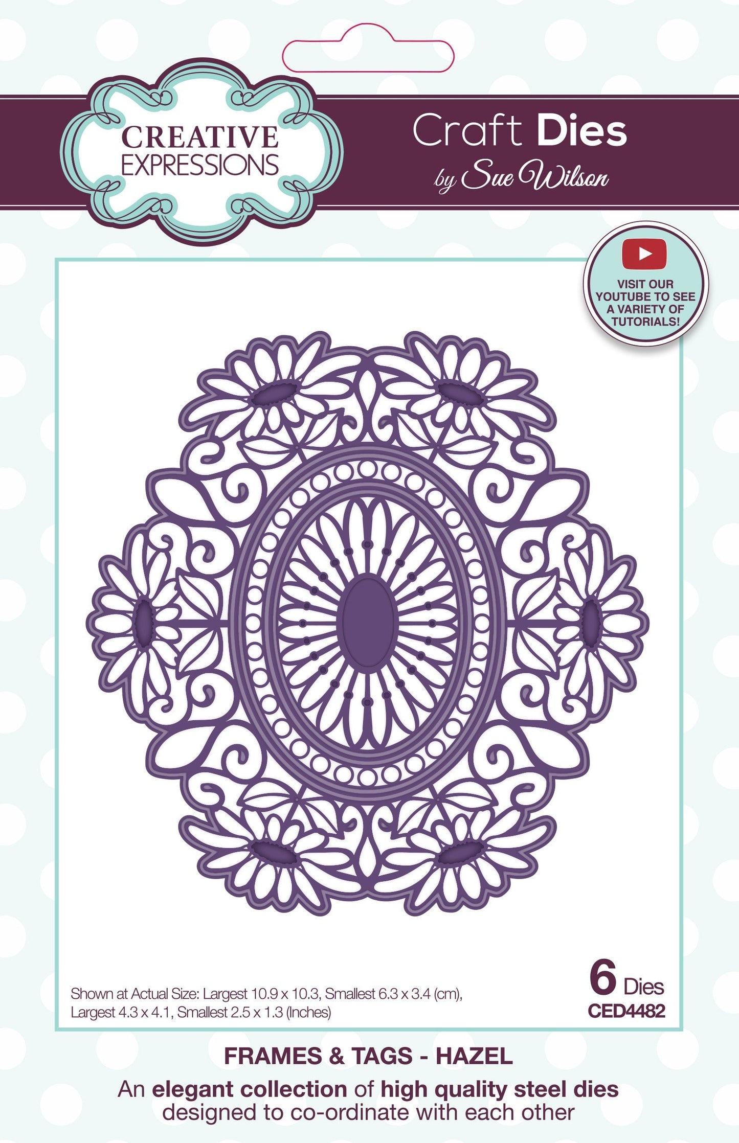 Creative Expressions Sue Wilson Frames & Tags Hazel Craft Die