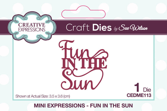 Matrices de découpe Creative Expressions Sue Wilson Mini Expressions Fun In The Sun