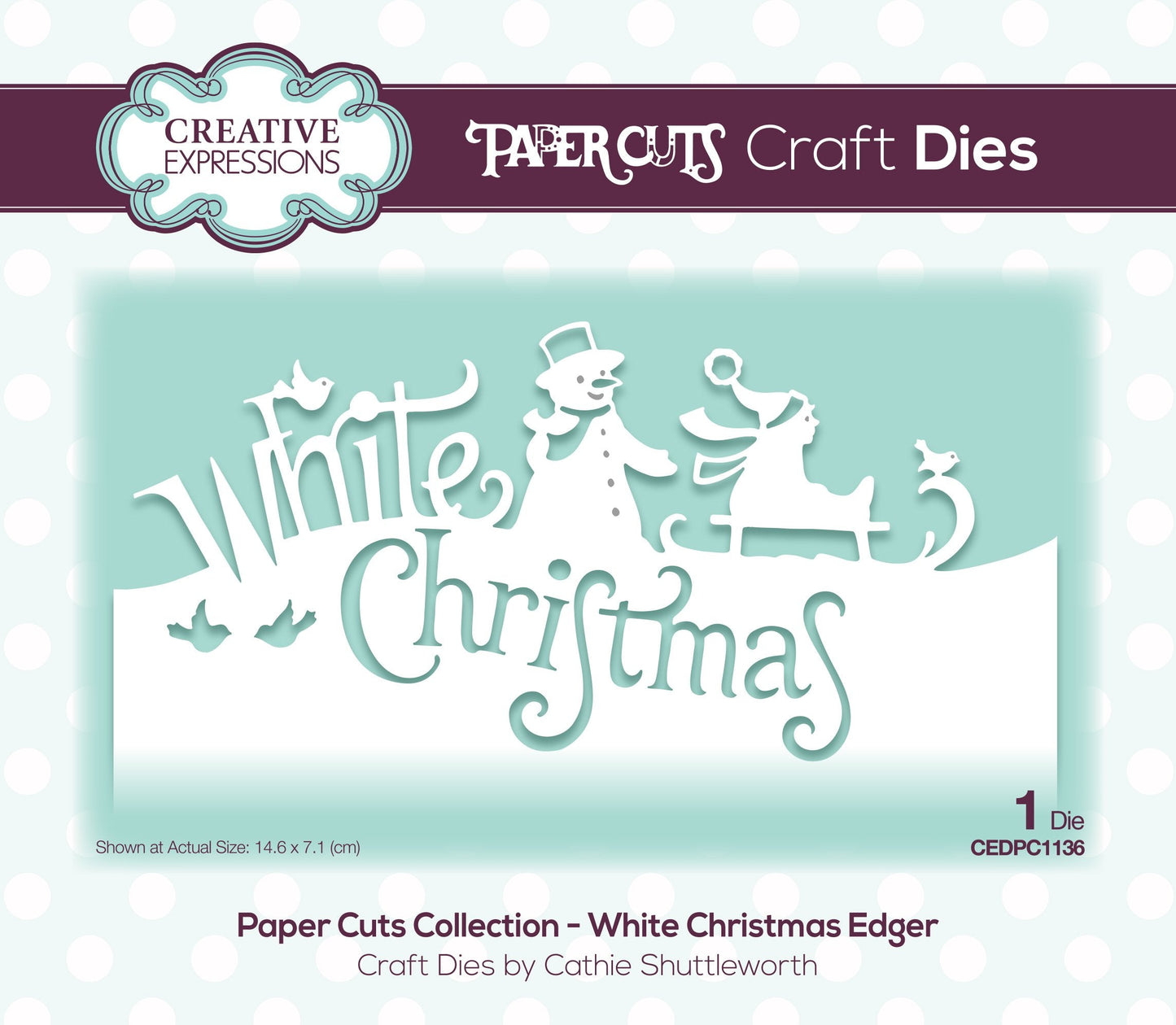 Matrice de découpe "Paper Cuts" Bordure Noël Blanc
