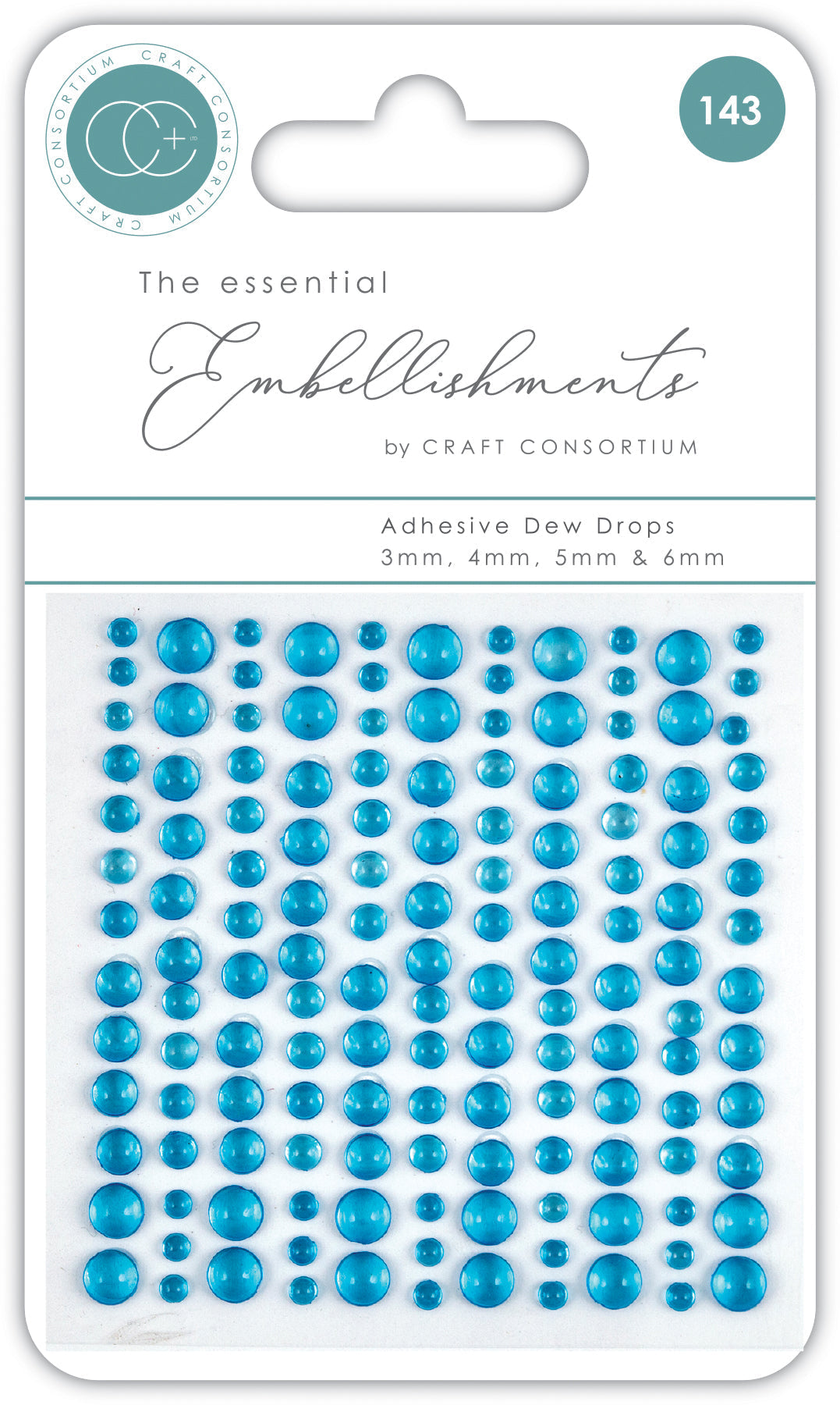 Craft Consortium Gouttes de Rosée Adhésives - Bleu