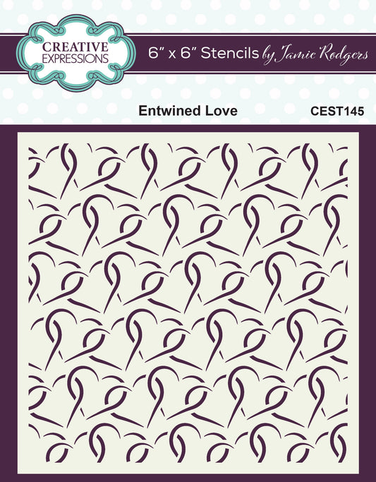 Creative Expressions Entwined Love Jamie Rodgers 6 in x 6 in Stencil