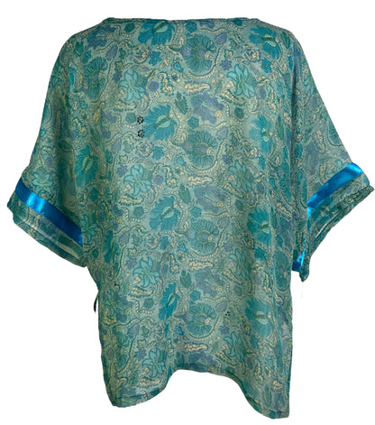 PRG6320 Sheer Avatar Pure Silk Side Slit Top