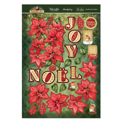 Sparkling Poinsettias Luxury Topper Set