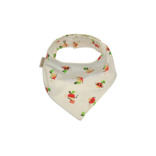 Bavoir Bandana en Coton Biologique (Imprimé Radis Radieux)